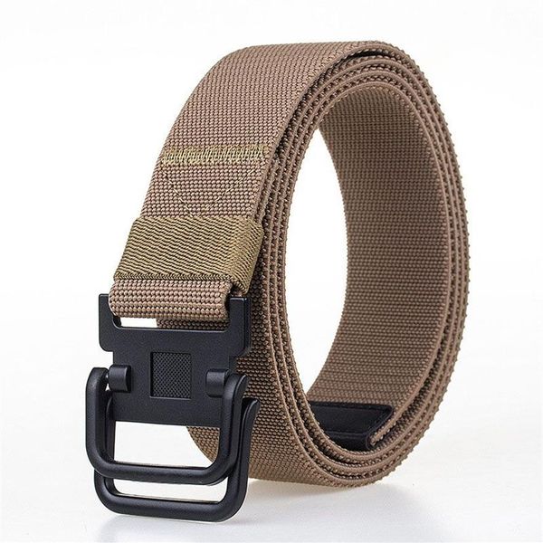 Mode Sport tactique élastique en Nylon hommes ceinture unisexe Double anneau boucle ceintures pour hommes ceinture décontracté en plein air femme ceinture tissu 326H