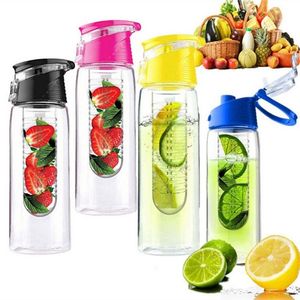 fashion Sport Water Bottle For Men Women Outdoor Camp Portable Juice Fruit lemon Leakproof Plastic Drinking Bottle T2I5824