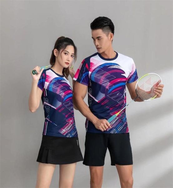 Moda Deportes Bádminton Sudadera de manga corta informal para hombres y mujeres Moda Bádminton Jersey de bádminton juvenil 2207015388768