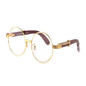 Sports de mode Buffalo Buffalo Lunettes Hommes Round Circle Lenses Cadre en bois Eyeglass Femmes Lunettes de soleil sans bordure avec boîtes Lunett224L