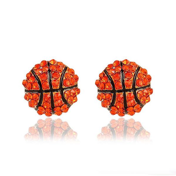 Mode Sports compétition balle boucles d'oreilles cristal strass basket-ball baseball Rugby softball volley-ball boucle d'oreille pour femmes bijoux