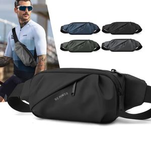 Bolso de cintura deportivo a la moda, bolso de pecho informal para hombre, paquete de pecho para correr al aire libre, bolso de mensajero para teléfono móvil, bolso cruzado para hombre 240126