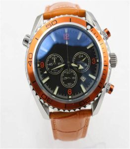 Fashion Sports Watch Chronograph Limited Watch Orange Bezel Black Dive Polshorwatch Folding Clasp Men Automatic Mechanical Watches