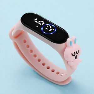 Montre de sport de mode enfants enfants montres numériques Led étanche bracelet en Silicone Ultra-léger adolescents garçons filles montre-bracelet unisexe