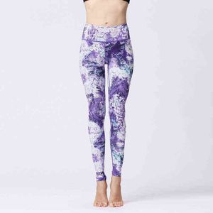 Mode sport Yoga Leggings femmes sexy Floral cheville longueur femmes taille haute séchage rapide maigre pantalon de course TH1025 H1221