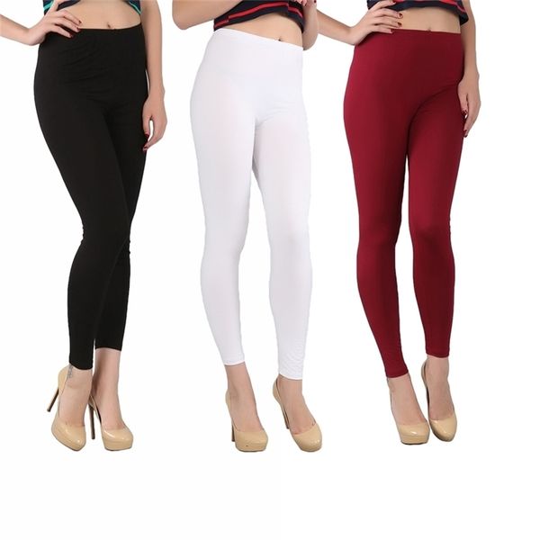 Fashion Spring and Summer Automne Femmes Bambou Fibre Haute Slim Slim Slim Leggings Plus Taille 2XL-6XL 7XL 211204