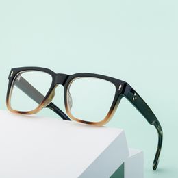 Cadre de lunettes de soleil carré de mode avec flèche Rivet montures de lunettes optiques classiques grandes montures de lunettes en gros