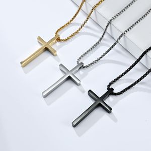 Mode roestvrij staal Cross Hangers ketting sieraden mannen vrouwen trui ketting