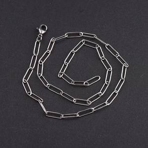 Mode acier inoxydable collier longue clavicule chaîne colliers ras du cou pour femmes hommes Boho bijoux à bricoler soi-même cadeau collier Hombres