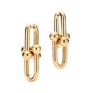 Boucles d'oreilles en forme de U en acier inoxydable, Design à maillons de chaîne, bijoux pour femmes et hommes, bijoux de fête de mariage