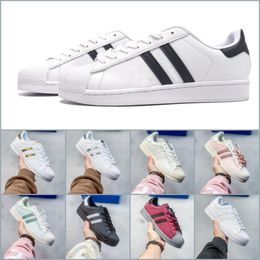 Moda Stan Smith Superstars Zapatos casuales Hombres Mujeres Triple Negro Blanco Oreo Láser Plataforma dorada Zapatillas deportivas Zapatillas planas Zapatos deportivos al aire libre