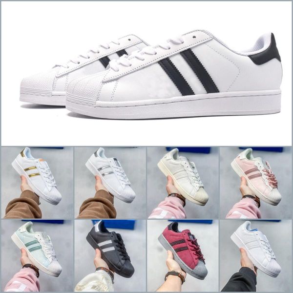 Mode stan smith superstarsi chaussures décontractées hommes femmes triple noir blanc oreo laser golden plateforme sportive baskets plats entraîneurs extérieurs sports 264 chaussures