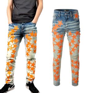 Mode sterontwerp jeans heren denim broek kwaliteit broek Amerikaanse maat 28-40 noodlijdende broek merk luxe hiphop pant heren kleding