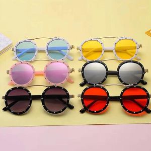 Mode Steampunk enfants enfants lunettes de soleil rétro rond lunettes de soleil pour garçons filles marque cercle lunettes lunettes UV4001