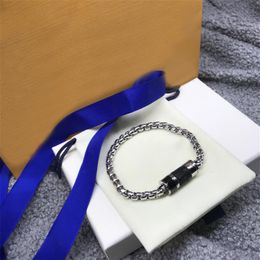 Mode Stalen Lederen Parfumflesje Link Armband voor Liefhebbers Armbanden Met Gift Doos Op Voorraad SL008294Y