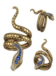 Fashion sterische gouden zirkoon opening verstelbare ring mannen vrouwen punk hiphop pary sieraden accessoires cadeau3080186