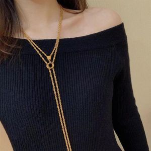 Mode Strengen Snaren gouden ketting bijoux voor lady heren en Vrouwen Party Bruiloft Liefhebbers gift engagement sieraden NRJ303O