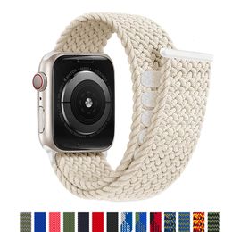 Bracelet de mode pour bracelet de montre Apple 45mm 44mm 42mm 49mm bracelet en Nylon élastique tressé Solo Loop iWatch série 3 se 6 7 8 ultra