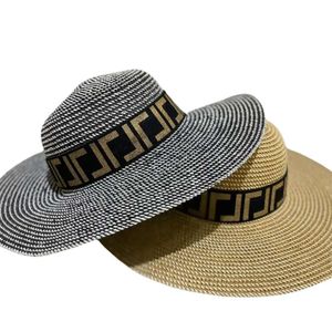 Mode paille de mode Designer hommes femmes chapeau seau chapeau ajusté protection sol