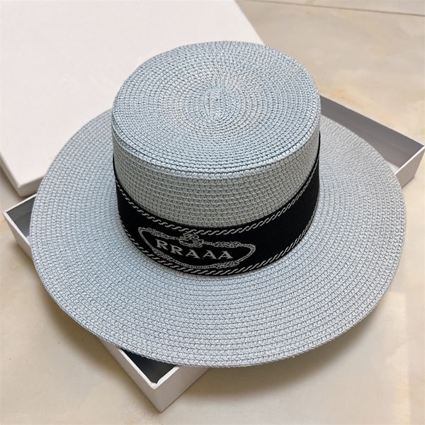 Mode Chapeau De Paille Pour Femmes Seau Chapeau D'été Designer Caps Hommes Plage En Plein Air Casquette Lettre Grand Bord Chapeaux Casquette Équipée