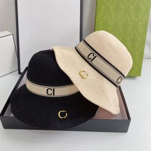 Mode Straw Hat Sunhats Caps Designer Bucket Hats Casquette For Men Woman Ademende Summer Resort Zonbeveiliging