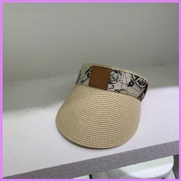 Mode Straw Hat Women Visor Designer Casquette Mens Top lege hoed dames zomer buiten petten hoeden strand vizieren verstelbare mooie d224143F
