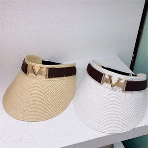 Fashion Straw Hat Damesvisor Designer Bucket Hats Mens Casquette Summer Beach Hoeden Grass Braid Sunhat Designers Women Wide Brim 333A