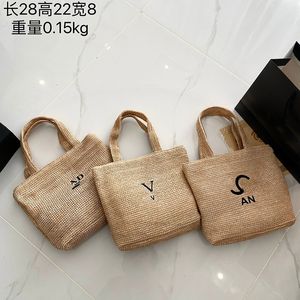 Fashion Straw Article tressé Sac à main Womens Casual Grass Beach Sac de plage Designer Brown Totes Unisexe Foin Axillary Pouchedies Hobo Paille sac