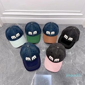 Caps de balle de créateurs de chapeaux de rue Fashion pour femme Patchwork Lettre de sport pour hommes 6 couleurs