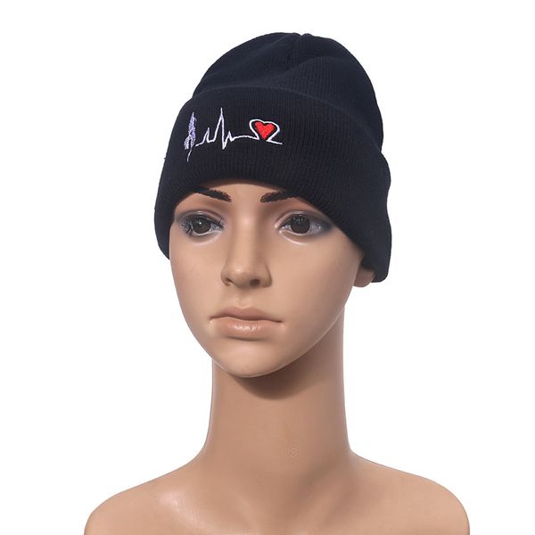 Gorros bordados con letras de calle a la moda, gorro de invierno cálido a la moda para hombre y mujer, gorros suaves de punto, gorros de esquí