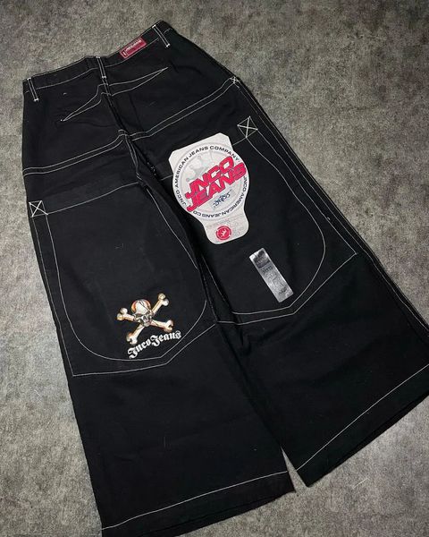 Jean Baggy Vintage Hip Hop pour femmes, mode Streetwear, motif de lettres imprimées, Y2K, Harajuku Punk, taille haute, pantalon à jambes larges, 231229