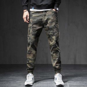 Mode Streetwear hommes jean haute qualité coupe ample militaire Camouflage décontracté Cargo pantalon grande poche Hip Hop Joggers pantalon