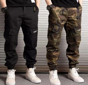 Fashion Streetwear Men Jeans Loose Fit Fit Casual Camoflage Camoflage Pantal
