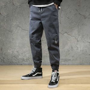 Fashion Streetwear Men Jeans Loose Fit Spliced Designer Casual Cargo Pantal