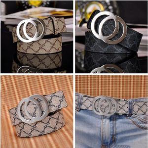 Mode rayure motif grande boucle hommes concepteur ceintures Style européen G ceintures haute qualité en cuir véritable femmes ceinture