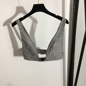 Mode Stripe Gilets Réservoirs Designer Bras Camis D'été Sexy Sling Gilet En Plein Air Style De Rue Femmes Tops Chemises