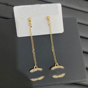 Mode boucles d'oreilles marque lettre concepteur boucle d'oreille bijoux Diamante S Sier aiguille haute qualité femmes cadeaux