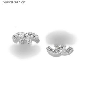Boucles d'oreilles à la mode pour femmes, bijoux de styliste multicolores avec lettre C, cadeaux de mariage en diamant