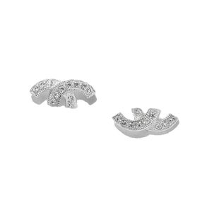 Boucles d'oreilles à la mode pour femmes, bijoux de styliste multicolores avec lettre C, cadeaux de mariage en diamant