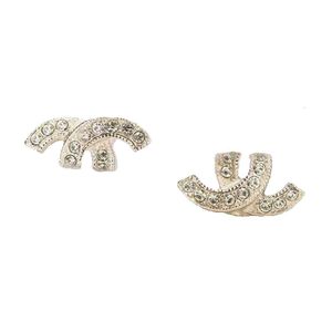 Boucles d'oreilles à la mode pour femmes, bijoux de styliste multicolores avec lettre C, diamant, cadeaux de mariage, f60p