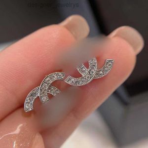 Mode Stud oorbellen vrouw ontwerper oorrel multi -kleuren c letter sieraden vrouwen diamant bruiloft geschenken t2302031