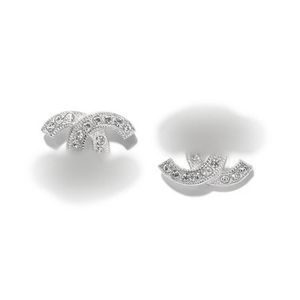 Mode Stud oorbellen vrouw luxe ontwerper oorrel multi -kleuren c letter sieraden vrouwen 18k diamant bruiloft cadeaus216c