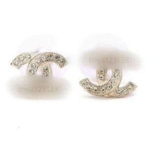 Mode boucles d'oreilles femme luxe designer boucle d'oreille multi couleurs c lettre bijoux femmes 18 carats diamant cadeaux de mariage F60P