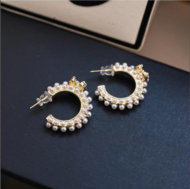 Fashion stud earrings woman Luxury designer earring multi colors letter jewelry women 18k diamond Wedding Gifts