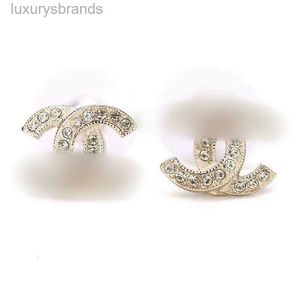 Goujons de mode pour femmes boucles d'oreilles de créateur de luxe bijoux Alphabet pour femmes cadeau de mariage en diamant 18 carats