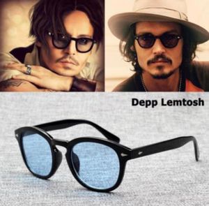 Groothandel modeontwerp s m l frame veel kleur gepolized lens zonnebril lemtosh Johnny Depp bril bril pijlen pijl klinknagel 1915 met case