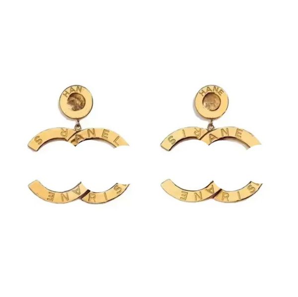 Fashion Style Drop Designer Bringon Earge Smooth in 18K Gold plaqué MOTS Forme pour femmes Gift de bijoux de mariage avec boîte