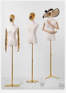 Modèle de coutume en tissu de mannequin doré de style doré électroplié en vente
