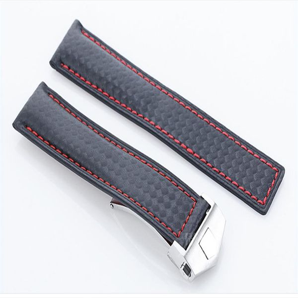 Bracelet en cuir AUTO haut de gamme et généreux de style tendance au lieu d'accessoires de montre mat de marque 22mm289v