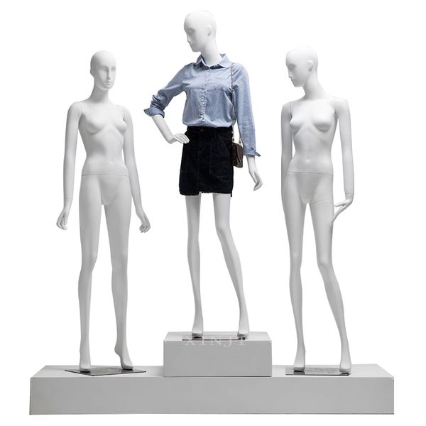 Mannequin blanc mat brillant de Style à la mode pour femmes, modèle complet du corps fabriqué par vente directe d'usine